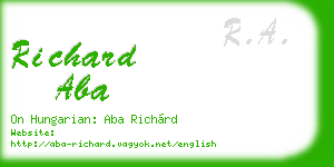 richard aba business card
