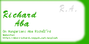 richard aba business card